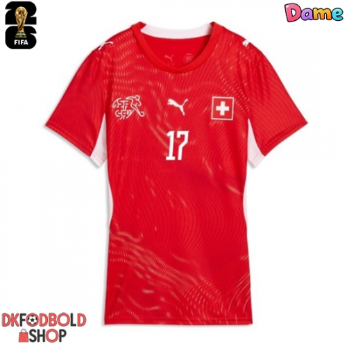 Schweiz Ruben Vargas #17 Hjemmebanetrøje Dame VM 2026 Kort ærmer